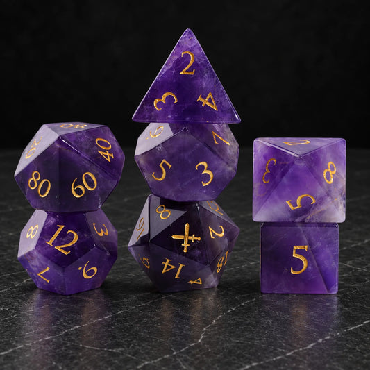 Violet Reliquary - Gemstone Dice Set