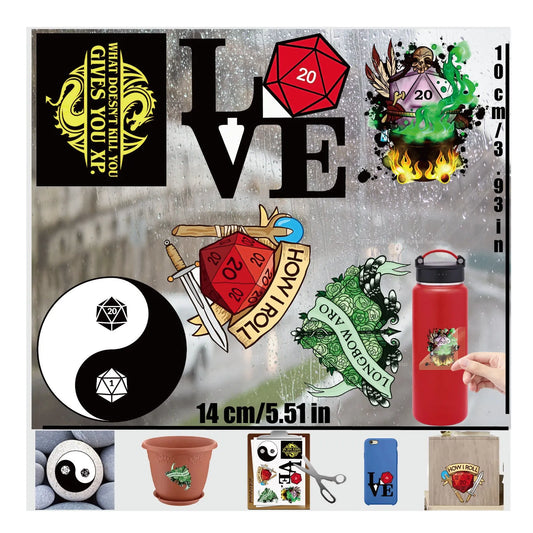Fantasy Tabletop RPG Dice Stickers