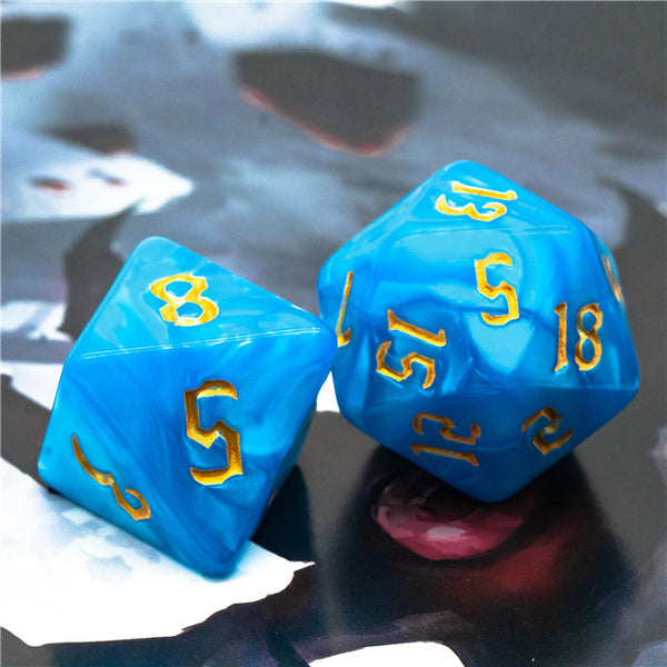 Blue Macaron Dice Set