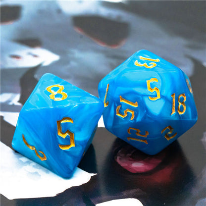 Blue Macaron Dice Set