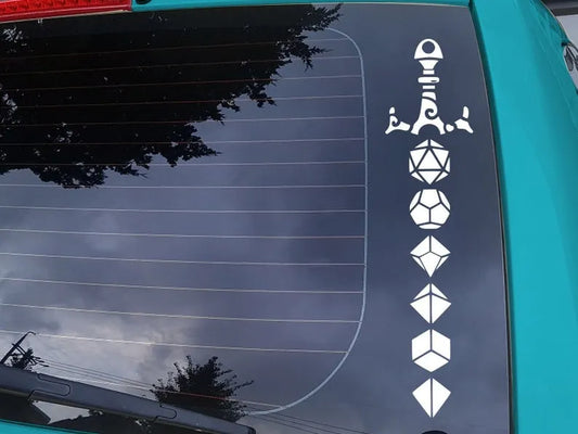 D20 Sword D&D Vinyl Decal