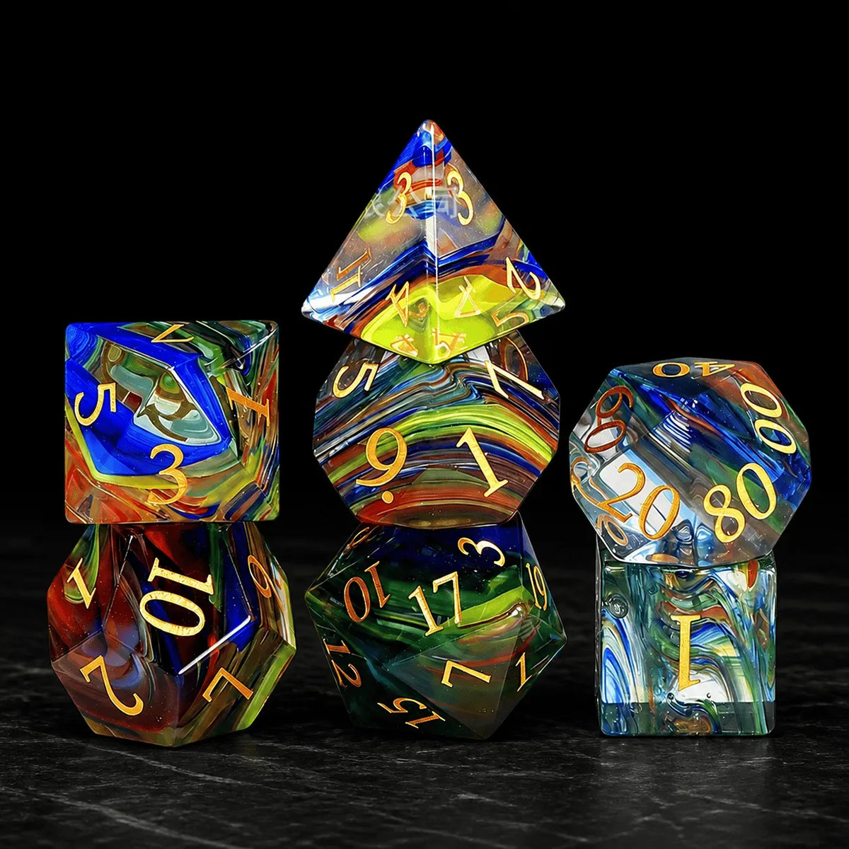 Astral Torrent - Gemstone Dice Set