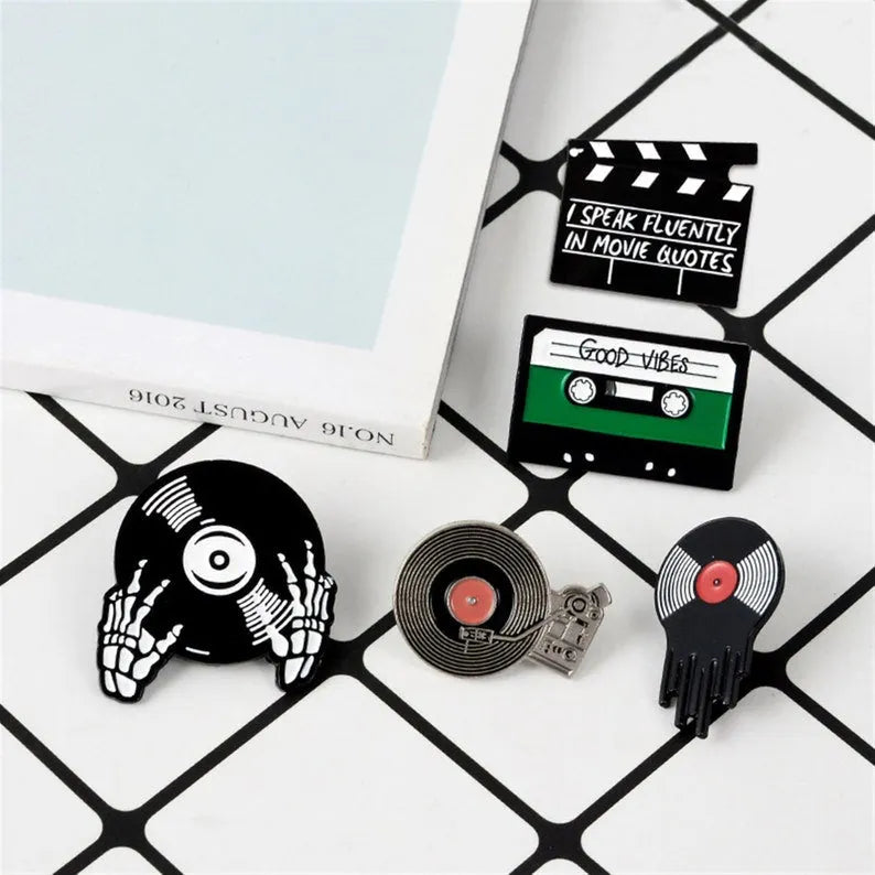 Record Brooch Pin