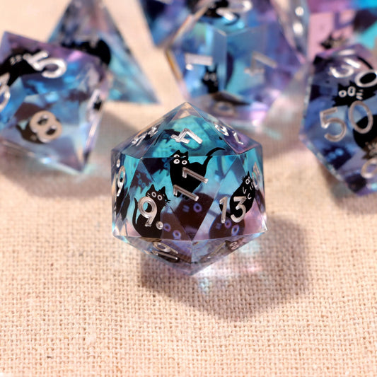 Pastel Blue Pink Dice Set