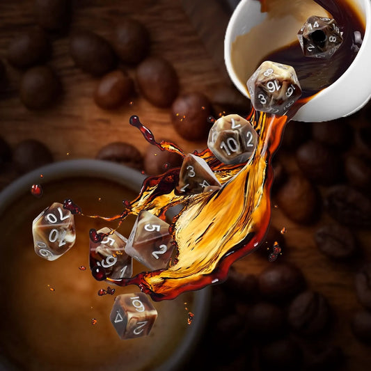 Coffee Fantasy Tabletop RPG Dice Set