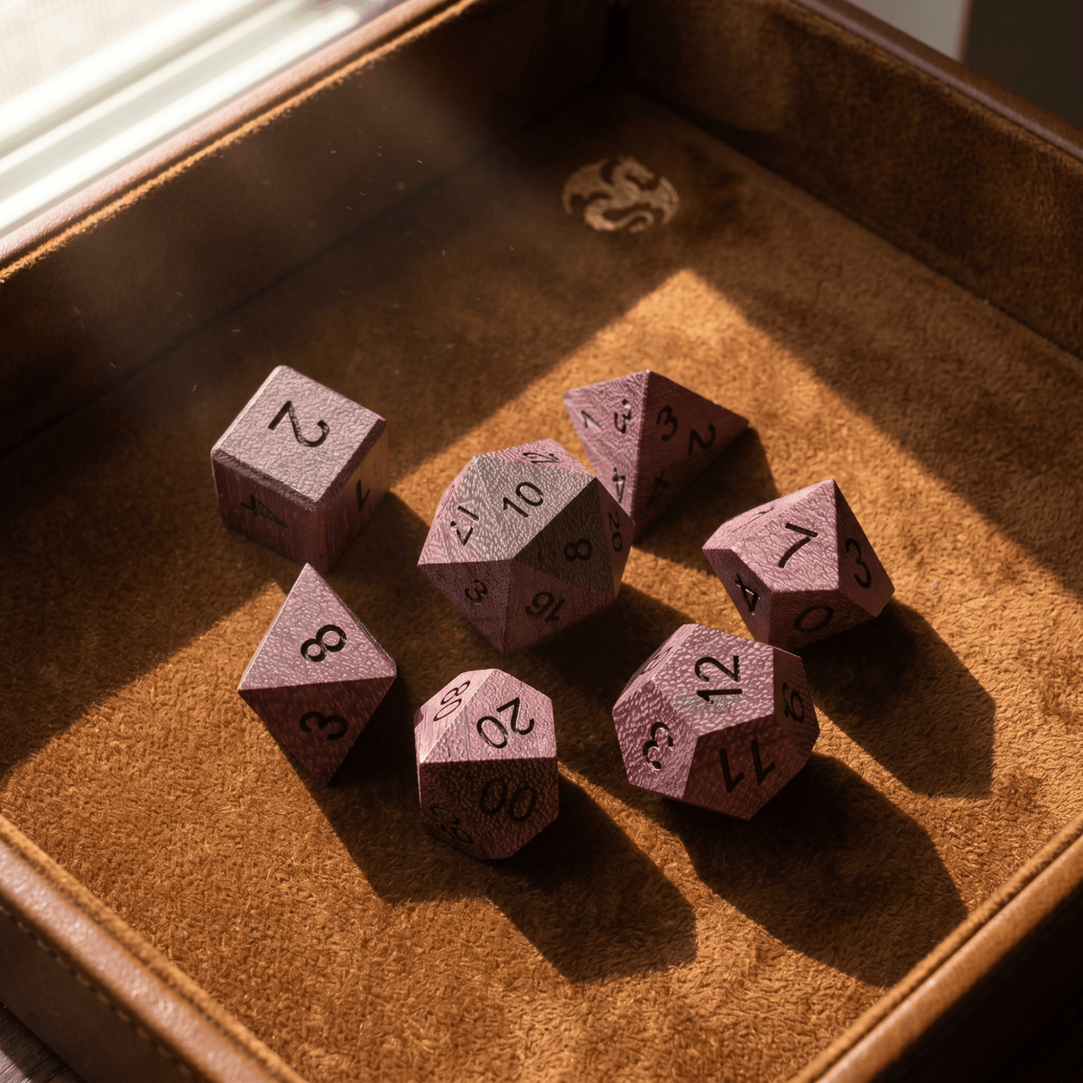 Violet - Wood Dice Set