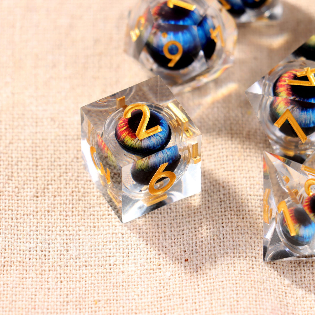 Dragon Eye Liquid Core Fantasy Tabletop RPG Dice Set