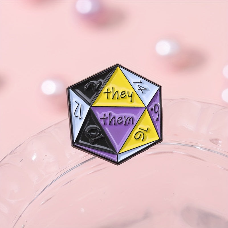 Fantasy Tabletop RPG Binary Pride Pin