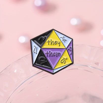 Fantasy Tabletop RPG Binary Pride Pin