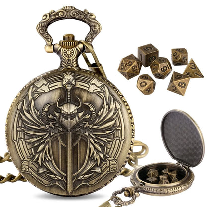 Sword with Shield Pocket Watch Dice Set