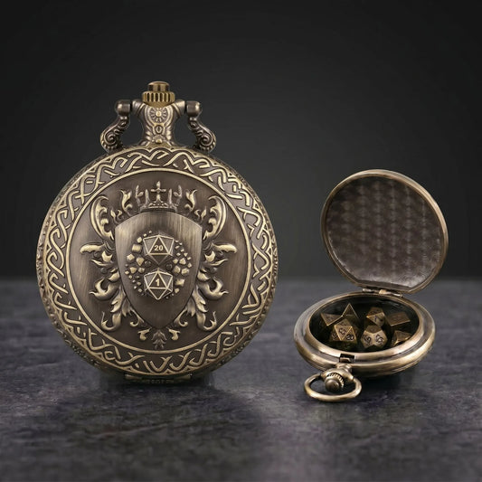 Royal Crest Pocket Watch Dice Set