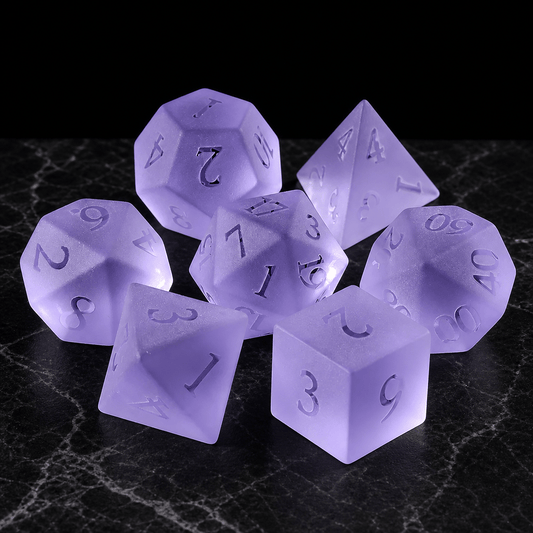 Lavender Silence - Gemstone Dice Set