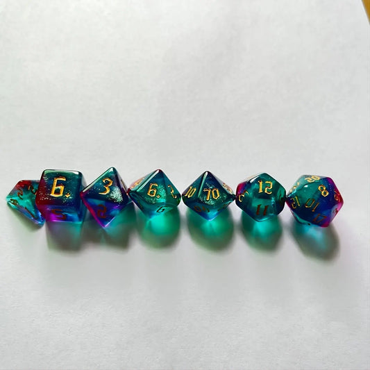 Double Color Fantasy Tabletop RPG Dice Set