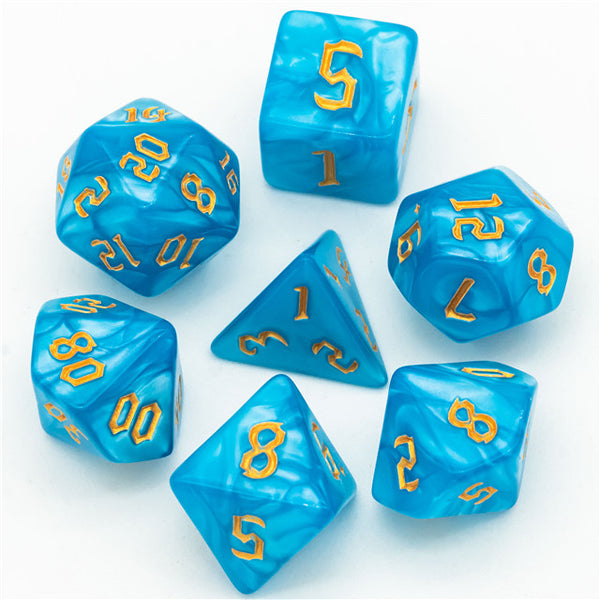 Blue Macaron Dice Set