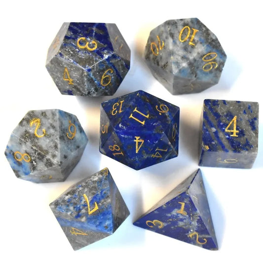 Lapis Lazuli Gem Dice Set