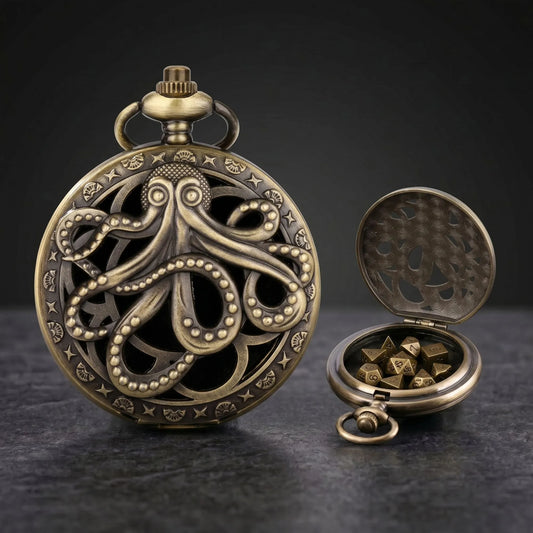 Octopus Pocket Watch Dice Set