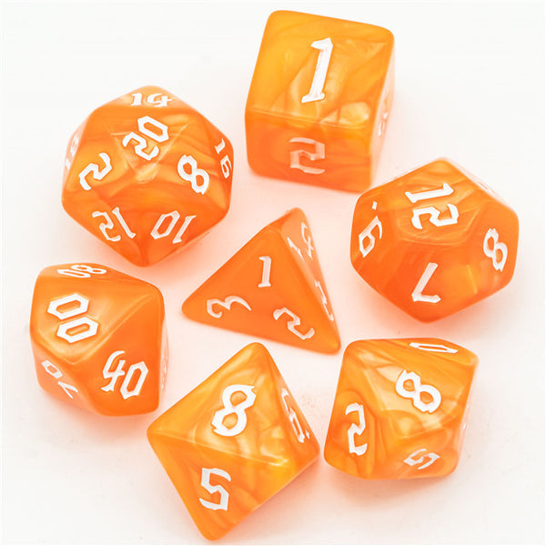 Orange Macaron Dice Set