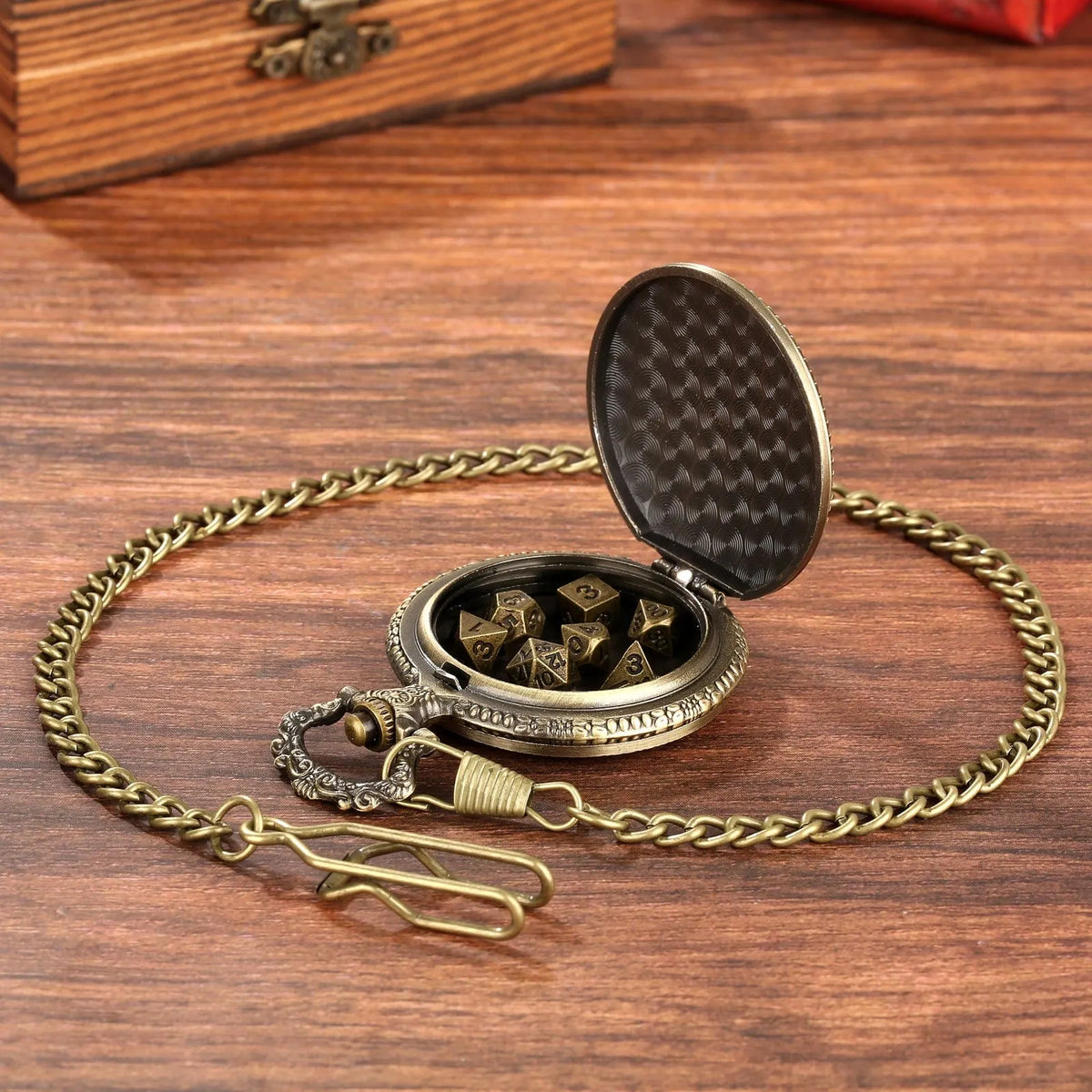 Ouroboros Dragon Pocket Watch Dice Set