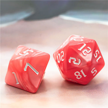 Red Macaron Dice Set