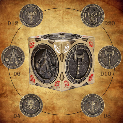 Dragon Arrow Six-Sided Fantasy Tabletop RPG Spinner Dice