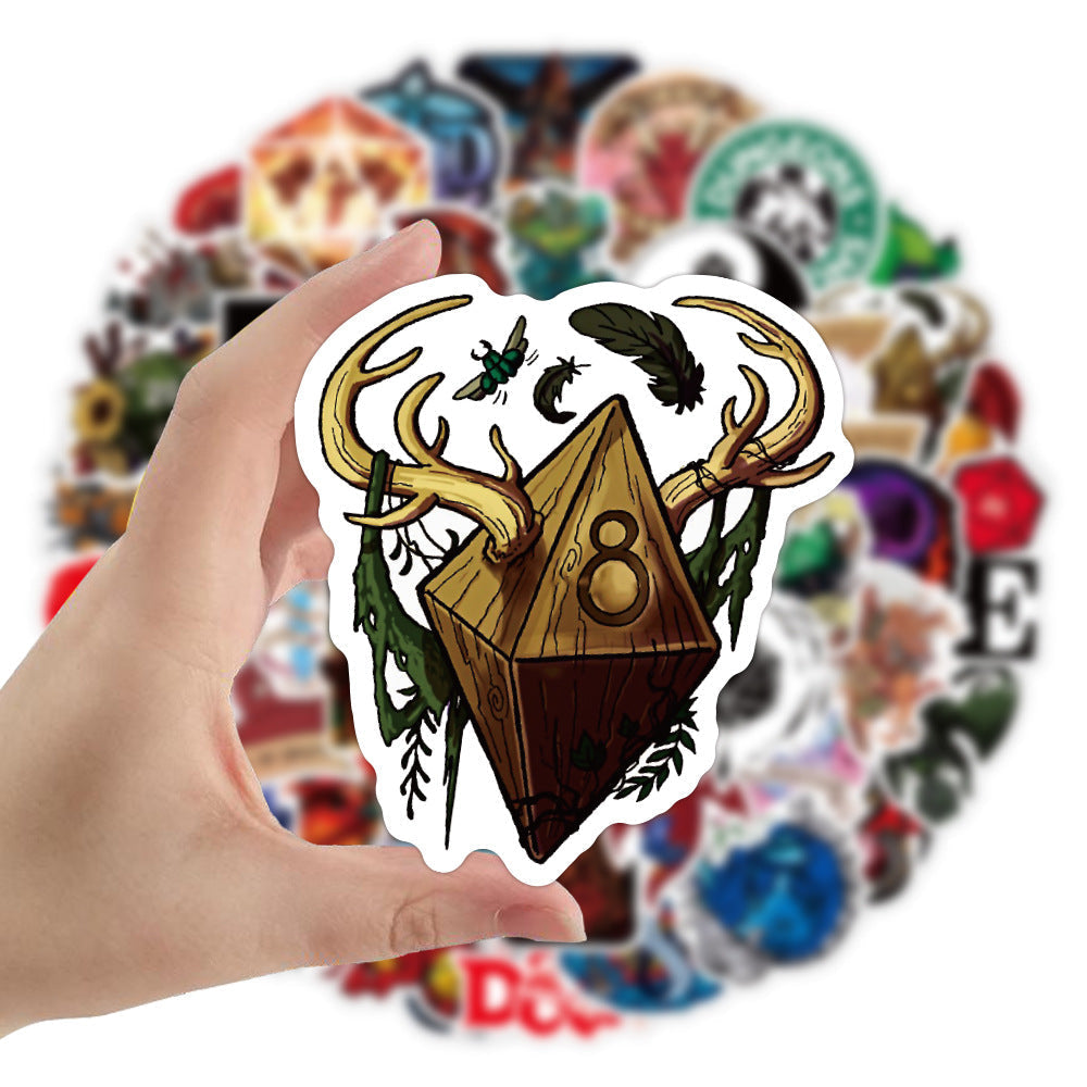 50 PCS Fantasy Tabletop RPG Stickers