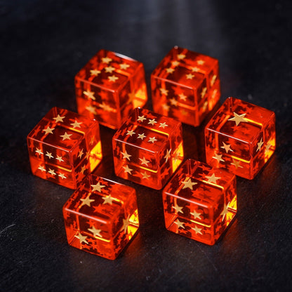 Dragon Star Dice - Fantasy Tabletop RPG Dice D6 Inspired By Dragon Ball - Pack of 3