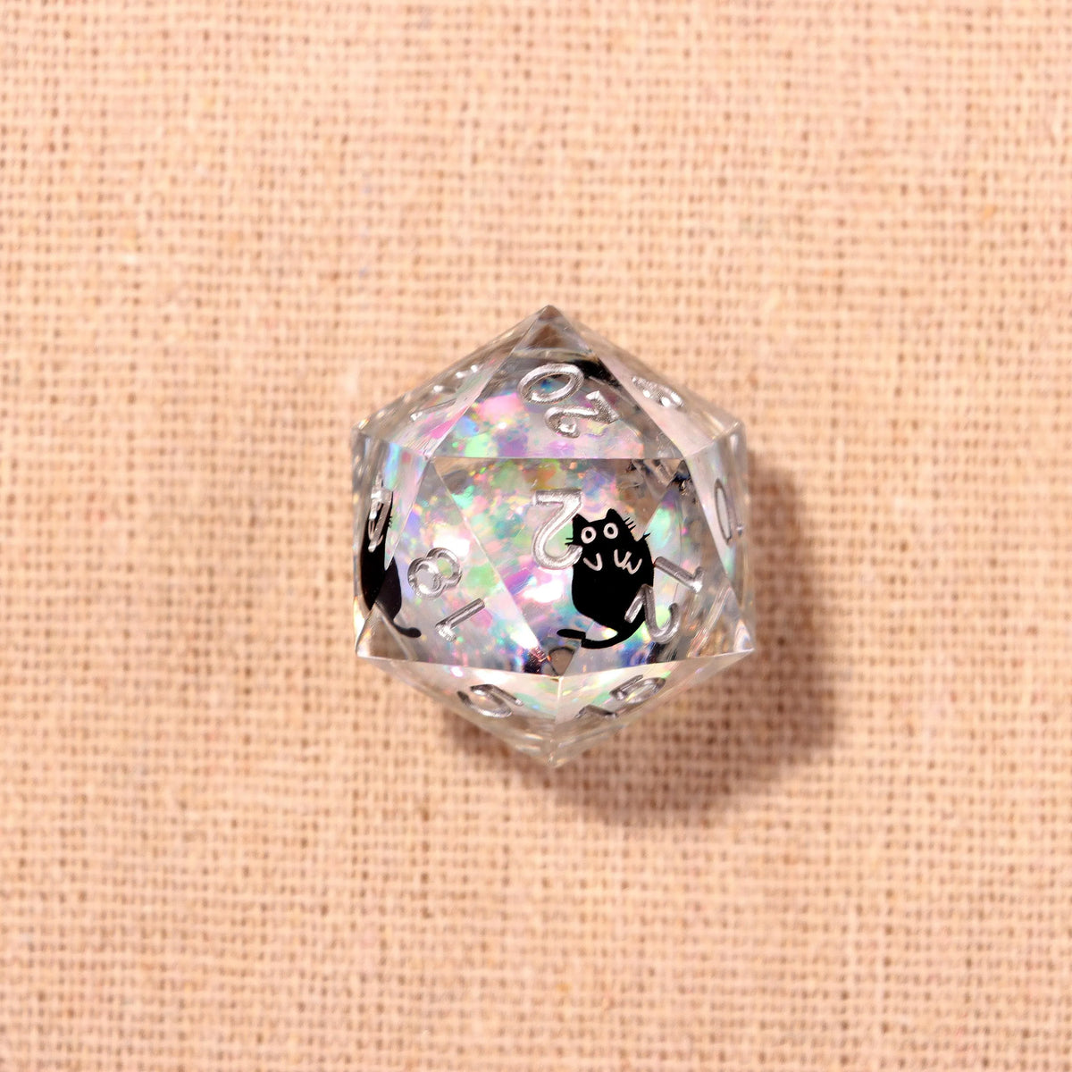Holographic Liquid Core Dice Set