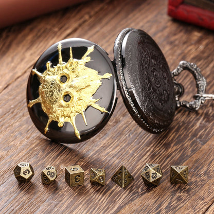 Skull Pocket Watch Dice Set