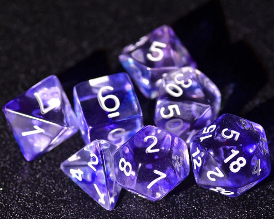 Blue illusion Fantasy Tabletop RPG dice set