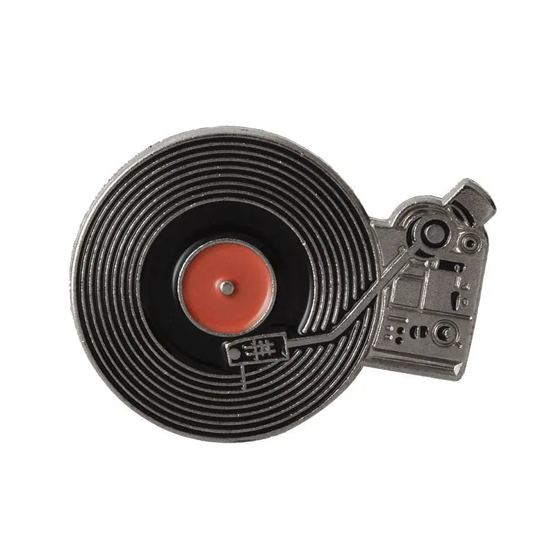 Record Brooch Pin