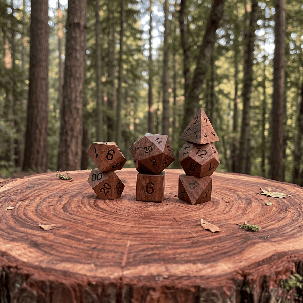 Rosewood - Wood Dice Set