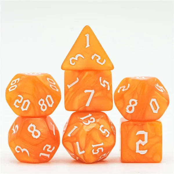 Orange Macaron Dice Set