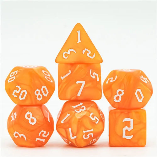 Orange Macaron Dice Set