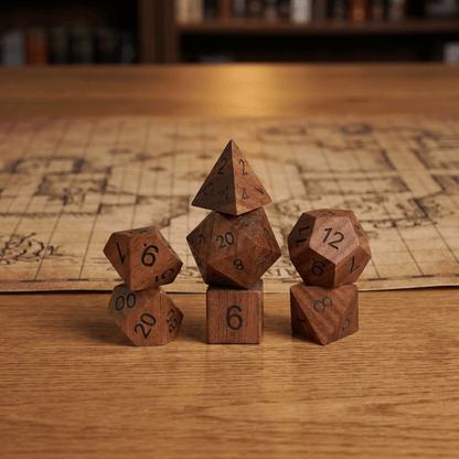 Rosewood - Wood Dice Set