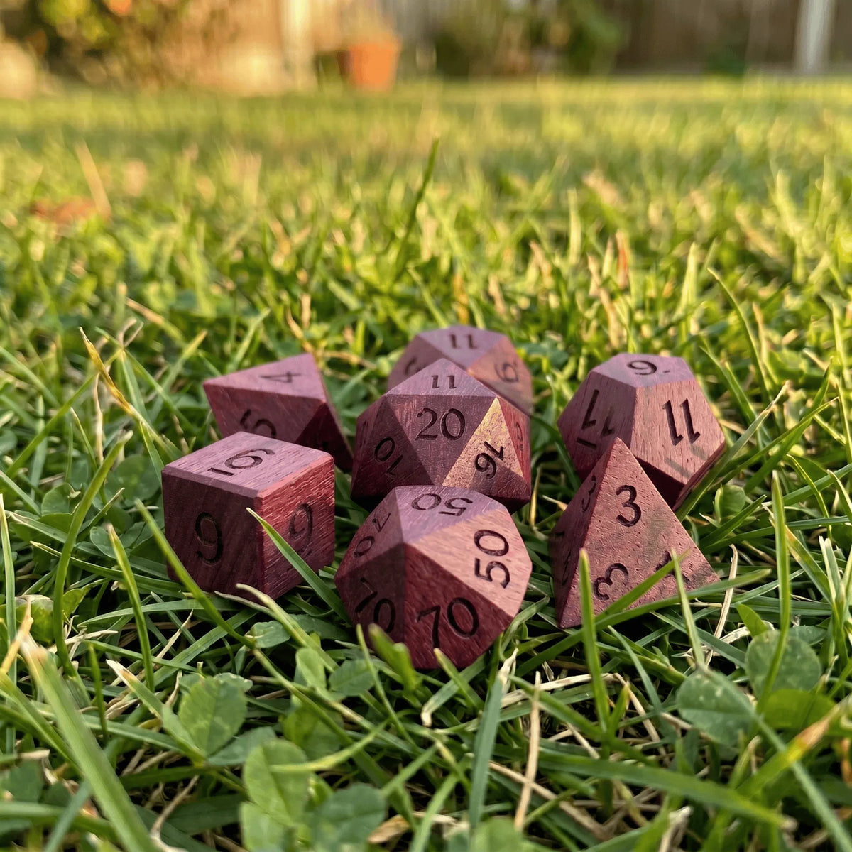 Violet - Wood Dice Set