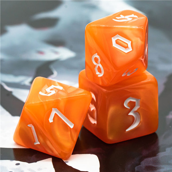Orange Macaron Dice Set