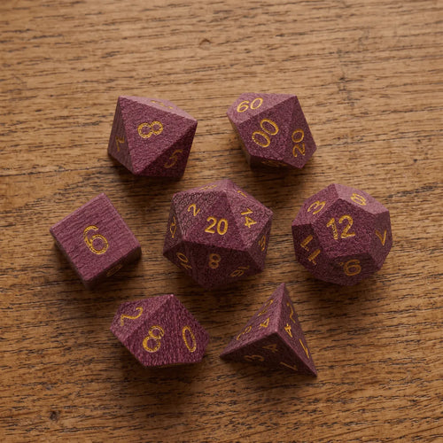 Violet - Wood Dice Set