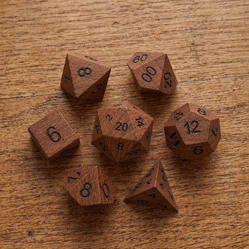 Rosewood - Wood Dice Set