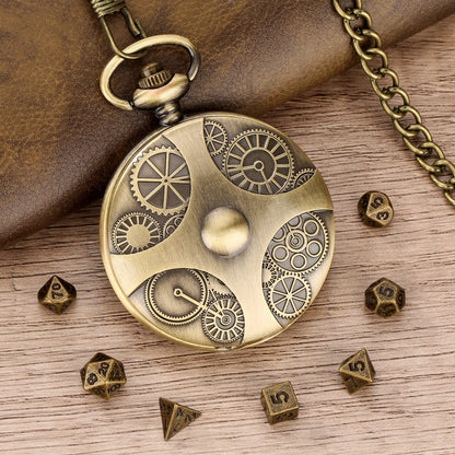 Steampunk Pocket Watch Dice Set