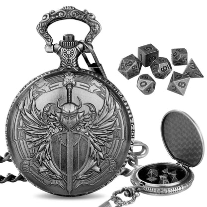 Sword with Shield Pocket Watch Dice Set