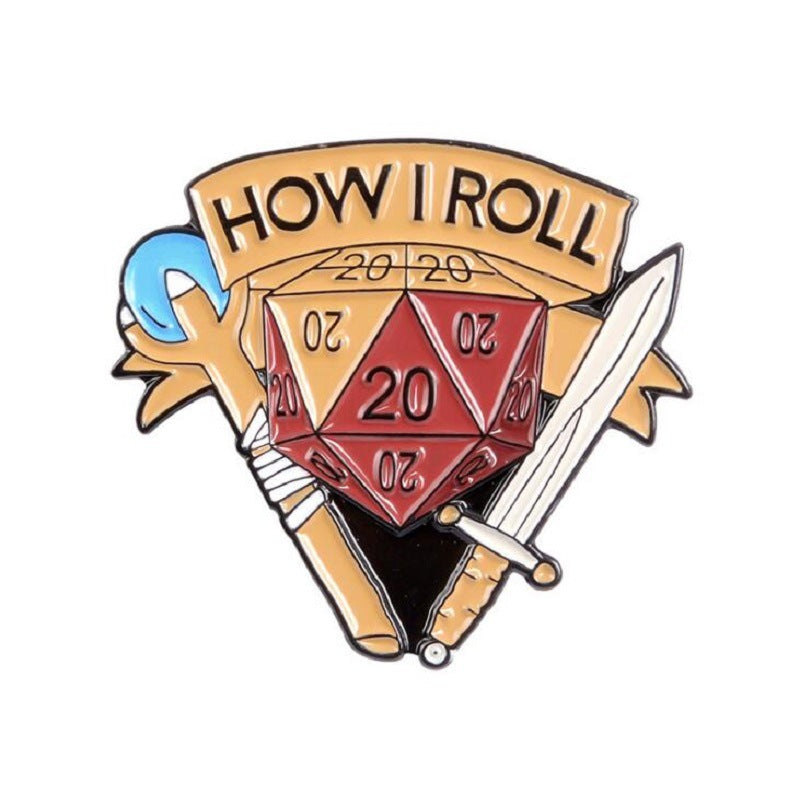 How I Roll Enamel Pin, Misadventure Awaits Enamel Pin, Dungeon Master Enamel Pin