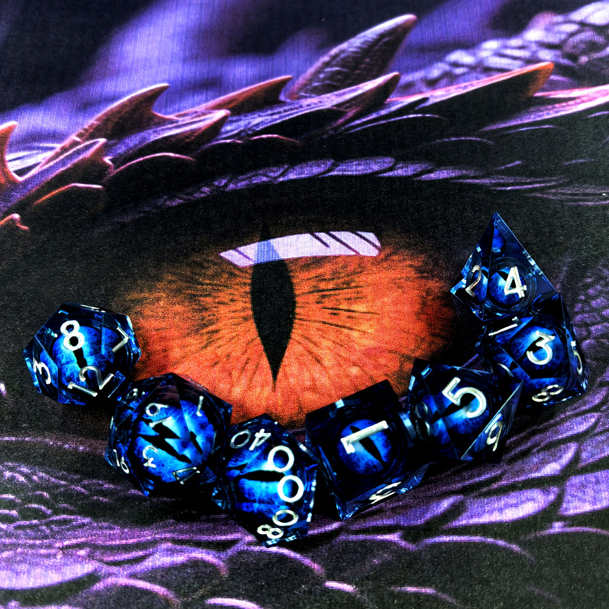 Dragon Eye Fantasy Tabletop RPG Sharp Resin Liquid Dice