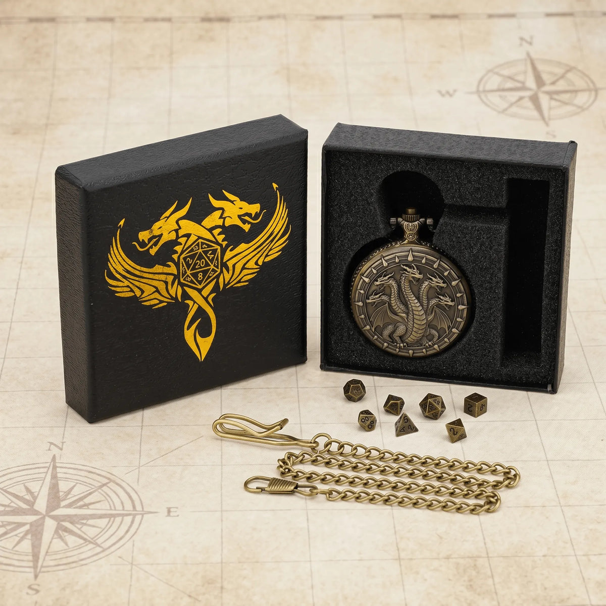 Hydra Pocket Watch Dice Set