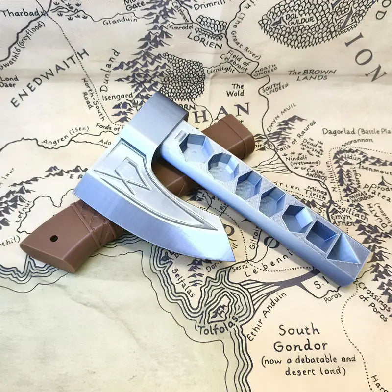 Dwarf Mithril Battle Axe Dice Holder + Give away a Mystery Dice Set (Random Color)
