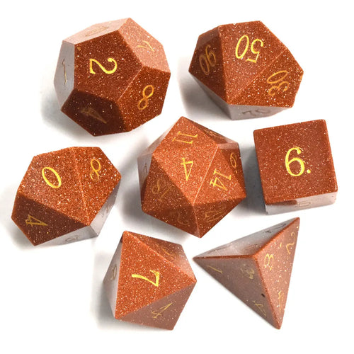 gold sand stone dice