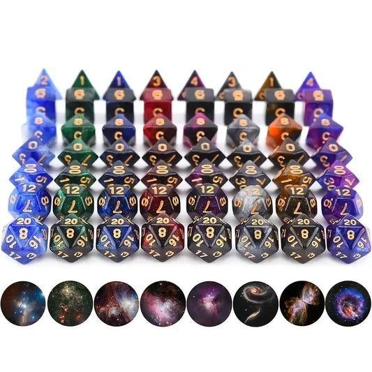 Galaxy Style Fantasy Tabletop RPG Dice Set
