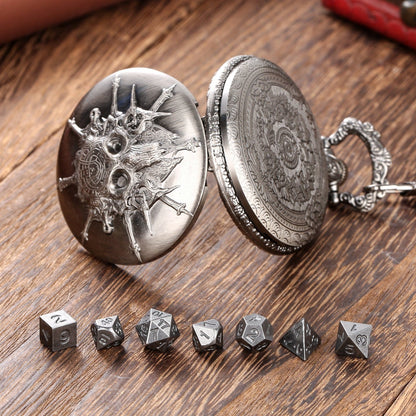 Skull Pocket Watch Dice Set
