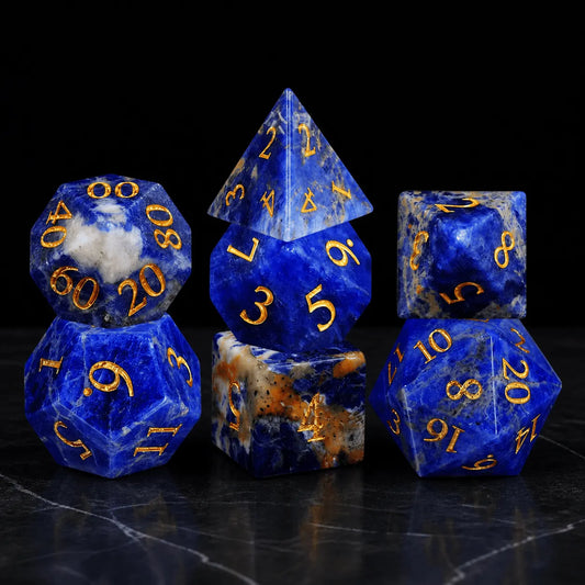 Sapphire Dominion - Gemstone Dice Set