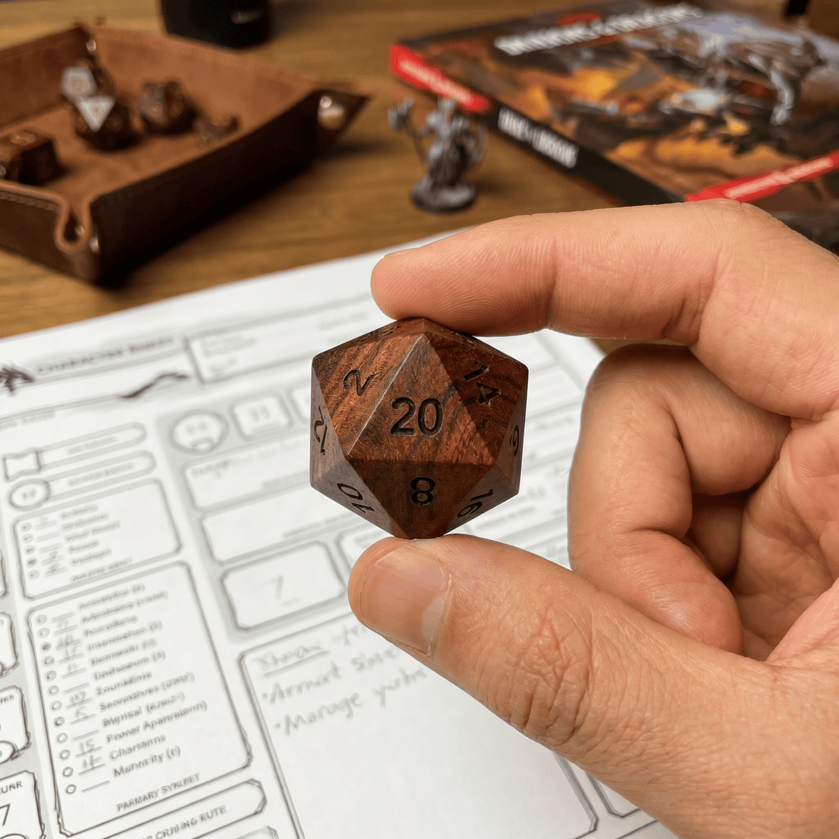 Rosewood - Wood Dice Set