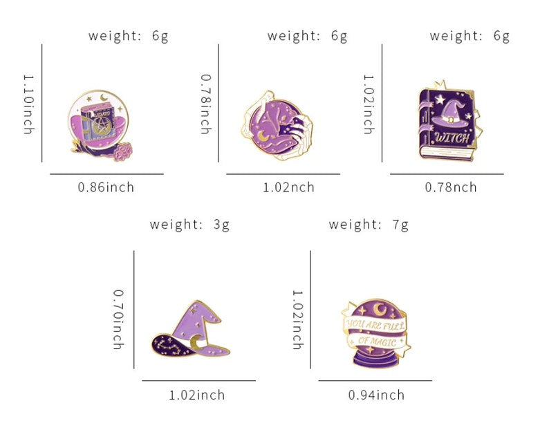 Witchy Stuff Enamel Pins